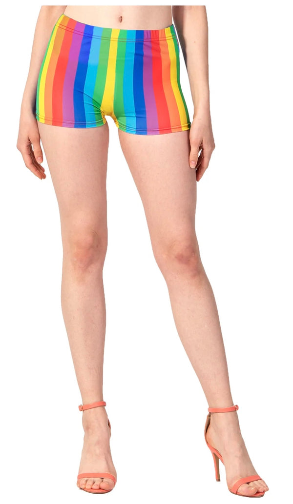 Adult Rainbow Stripe Shorts